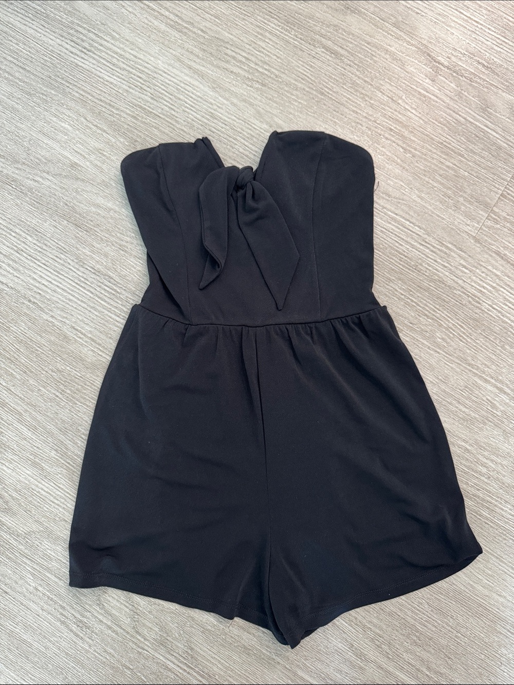 Express Strapless Tie-Front Romper